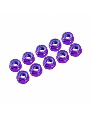 AUTOBLOCANTE ALU. M4 PURPURA (10u.)