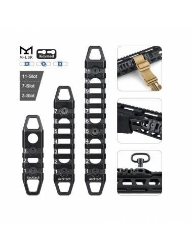 SET RAILES METALICO M-LOK / KEYMOD...