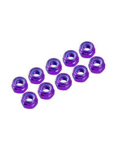 AUTOBLOCANTE ALU. M3 PURPURA (10U.)