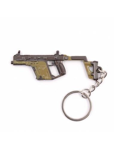LLAVERO FUSIL VECTOR 8CM NEGRO/TAN