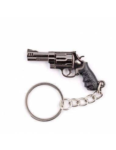 LLAVERO REVOLVER M500 5CM PLATA