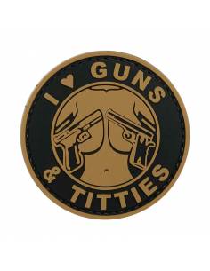 PARCHE PVC I LOVE GUNS AND...