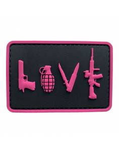 PARCHE PVC LOVE ROSA
