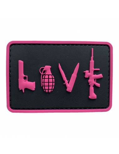PARCHE PVC LOVE ROSA