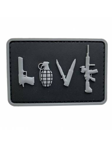 PARCHE PVC LOVE NEGRO